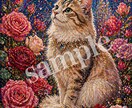 高彩度ポスターカラー風｜幻想的な猫アート作成します あなたの猫の写真を、唯一無二の幻想アートに仕上げます イメージ3