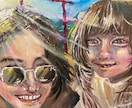 小さいキャンバスに油絵で似顔絵制作します お手軽な価格、サイズでお部屋に2人に思い出を飾りませんか イメージ1