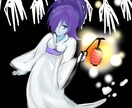 ダークでかわいいイラスト描きます ゆめかわ、病みかわいい、ダークデフォルメイラスト イメージ6