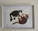 猫ちゃん専門！リアル手描き水彩の肖像画ですます 渾身丁寧に描き込む透明水彩画による唯一の原画をお届けします イメージ7