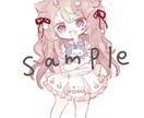 小さくて可愛いデフォルメイラスト描きます 立ち絵 アイコン ペア画 グッズまで幅広く対応しております イメージ2