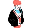 プロがオシャレで可愛いシンプルイラスト描きます アイコン、挿絵、扉絵などなど！ イメージ2