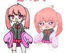 もっちり可愛い✩全身デフォルメイラストお描きします 2頭身のかわいい全身デフォルメキャラです！アイコンにも最適！ イメージ3