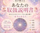 西洋占星術にてあなたの取扱説明書を作成します 可愛いのに本格派！取扱説明書｜星が教える性質・才能・愛・お金 イメージ1
