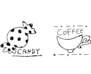 シンプル可愛いロゴ描きます お菓子やコーヒーの袋をお洒落に！ イメージ2