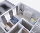 20枚まで変更無料！住宅の3Dパースを制作します 家具の位置変更、カラー変更等による比較検討をしたい方へ イメージ4