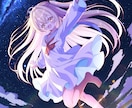 星空と少女のアイコン・イラスト制作します 星降る空に、君の願いを描こう。 イメージ1