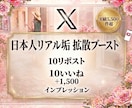 X拡散ブースト！リポスト+いいね+インプ増加します 購入バレなし×BOTなし×最高級高品質垢にてリポスト拡散！ イメージ1