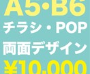 A5/B6サイズ両面。見やすいチラシ作りますます 両面のチラシ・POPなどのレイアウトデザイン＋簡易イラスト イメージ1