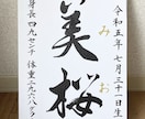 大切なお子様の命名書、筆耕士がお書きします ★記念の一枚、心を込めて美しく書き上げます イメージ5