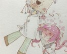 イラスト(夢絵、創作等)描かせて頂きます デフォルメ、等身大、夢絵、立ち絵も可です〇 イメージ9