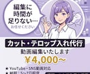 YouTube動画編集カット＋フルテロップ等します 現役YouTuberが代行！運営者の「時間が足りない」を解消 イメージ1