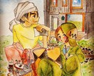 漫画風似顔絵❇︎漫画扉絵みたいな似顔絵提供します 大切な場所で大事な道具や物に囲まれた似顔絵イラスト イメージ3