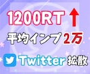 Twitterツイート1200RT以上拡散します いいね・リツイート共に1200以上拡散。※全員日本人 イメージ1
