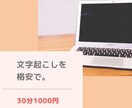 音声・動画文字起こしをします ～30分1000円で対応いたします。 イメージ1