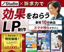 Studioで効果を狙ったをLP制作いたします ＊今だけの特別限定価格です！！＊ イメージ1