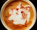 ペットや似顔絵をラテアートで描きます 丸いのでアイコンなどにもピッタリ！ イメージ1