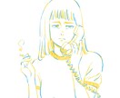商用OK！シンブルでお洒落な線画イラスト作成します アイコン、挿絵、用途に合わせて描きます イメージ1