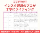 つい読みたくなる有益なインスタ投稿ネタを作成します ココナラ常時満枠・経験3年のノウハウを惜しみなく注ぎ込みます イメージ2