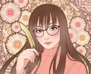 お写真からミュシャ風似顔絵成作します ミュシャ風の似顔絵を成作！SNSアイコンやお祝いに♪ イメージ3