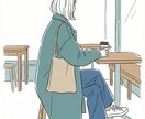 写真を元に、シンプルで温かみのある線画を制作します 写真の温度を残す、人と動物の距離感を大切に描きます イメージ5