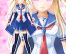 可愛い女の子のキャラデザ立ち絵を描きます 依頼主様のオリキャラをキャラデザ立ち絵で再現します イメージ2