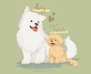 プレゼント・アイコン等❣️愛犬のイラスト描きます 可愛い愛犬を漫画イラストのようなタッチであなたの元へ！ イメージ1