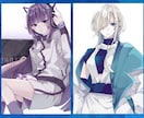 人物イラスト制作します 配信活動等に使用できるかっこいいイラストお任せください！ イメージ7