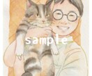 水彩タッチで温かみのある似顔絵お描きします プレゼントや記念日などにいかがでしょうか？ イメージ5