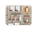 広告効果がUPする住宅間取り図を1日で作成します AIを活用した間取りの3D化で、低価格を実現しました。 イメージ3