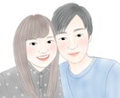 2名まで追加料金なし！思い出の1枚をイラストにます 優しい色合いで作成いたします。 イメージ3