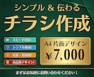 チラシ作成！シンプルでわかりやすいチラシ作成します 文章丸投げＯＫだから初めての方も安心！まずはご相談ください。 イメージ1