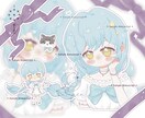 かわいいオリジナルのイラストを描きます ミニキャラ+普通頭身+小物セット！ イメージ3
