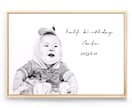限定価格‼︎写真からメッセージ入り似顔絵描きます 誕生日・記念日・プレゼント・母の日父の日・還暦などのお祝いに イメージ1
