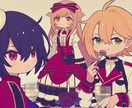 ポップなアニメ塗りキャラクターイラスト承ります ◆商用利用可◆キャラクター・衣装のデザインもお任せください！ イメージ6