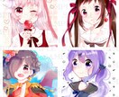 SNS等でご利用頂けるアイコン描きます きらきら可愛らしいカラフルな女の子の専用アイコンを… イメージ1
