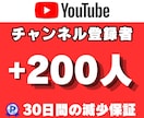 YouTubeのチャンネル登録者200人増やします 安心の減少補償付き｜登録者数増加＋200人増えるまで拡散！ イメージ1