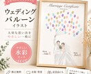 世界に一つだけの結婚証明書描きます ゲスト参加型 |結婚証明書｜ウェディングツリー似顔絵オーダー イメージ1