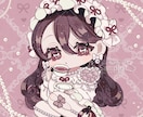 ロココアンティークな絵柄のミニキャラ絵作成します 特徴的なおめめデザインで2〜3頭身のちびキャラを描きます イメージ4