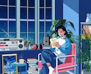 商用/EN OK◎レトロポップなイラスト描きます ◆動画サムネイル・ジャケット・グッズ・何でもご相談ください◆ イメージ1