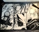 モノトーン✖フルカラー オリジナルイラスト承ります 唯一無二の生原稿にして納品します！データ化も承ります！ イメージ5