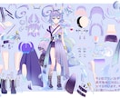 VTuberデザイン制作します PSDパーツ分け / 表情5種付き/商用利用OK / 配信用 イメージ3