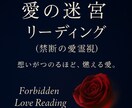 禁断霊視｜愛の迷宮で二人の想いを読みます 迷い、執着、そして本当の愛へ導く霊視 イメージ1