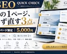 SEO改善ポイントを1ページだけ診断します 最初に直すべき3点を具体的にお伝えします イメージ1