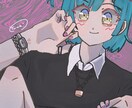 SNSで使えるアイコンをお描きします ファンシーで弾けた笑顔のアイコンをお描きします イメージ1