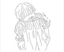 1人用アイコン/似顔絵/イラスト作成します お写真を元におしゃれな線画であなただけのイラスト作成 イメージ6