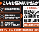 撮影なし！AIで動画広告・CMを作ります ロゴと写真だけでOK！台本からBGMまで一式お任せ イメージ2