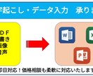 文字起こし・データ入力代行します 即日対応、品質重視。丁寧な対応を心がけています。 イメージ1