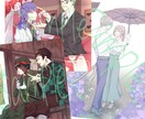夢絵、イラストお描きします サムネ、挿絵等、コテキャ用立ち絵、BLGLお受け致します！ イメージ2