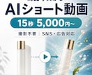 商品写真から15秒のAI動画を制作します 撮影不要｜商品写真からSNS用PR動画を制作 イメージ1